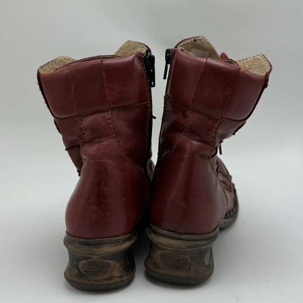 Rovers leather red steampunk Victorian boots size 8 women’s - Picture 3 of 7